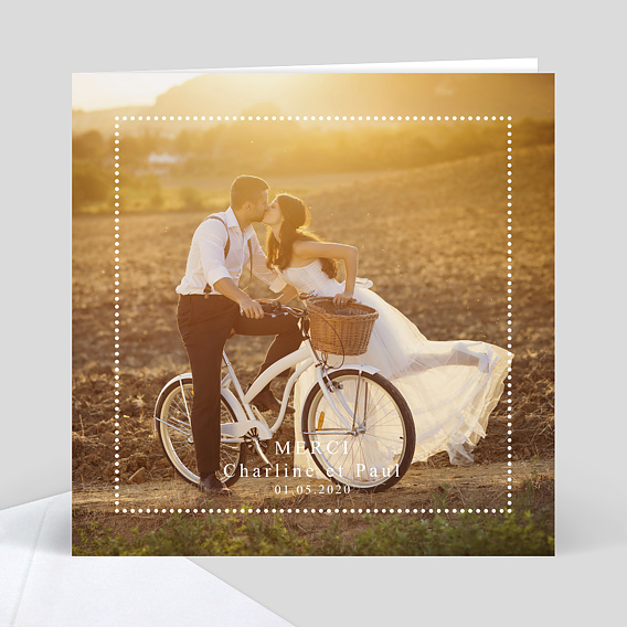 Remerciements Mariage Pointillés