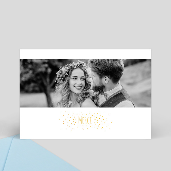 Remerciements mariage Poussière d'étoile Simple