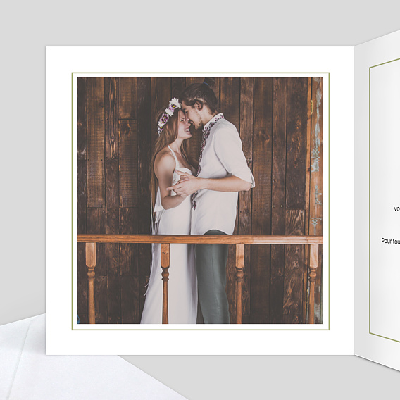 Carte remerciement mariage Graphique Intérieur Gauche