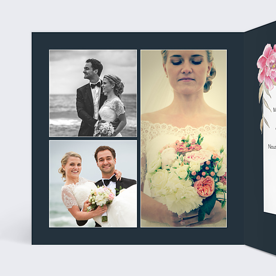 Remerciements mariage Dark Peony