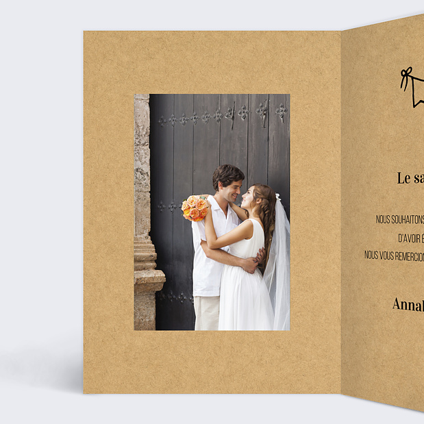 Remerciements de Mariage Petit Carnet Intérieur Gauche
