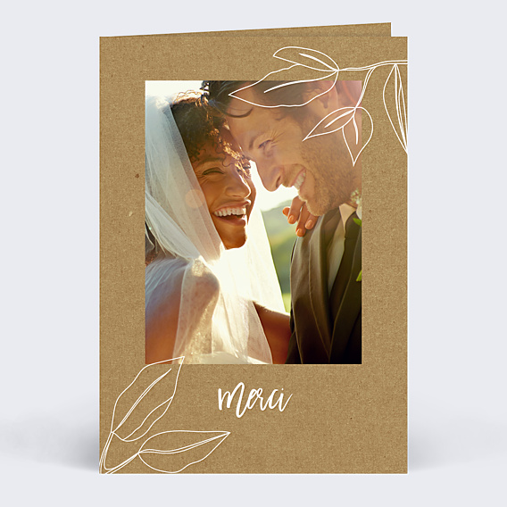 Remerciements mariage Esquisse Bohème