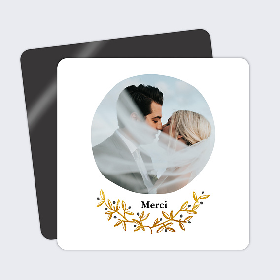 Carte remerciement mariage Oliviers