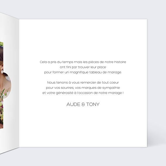 Remerciements mariage Remerciements Mariage Puzzle