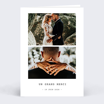 Remerciements Mariage Polaroid Simple II