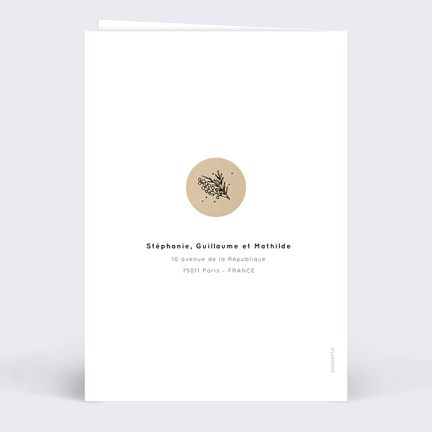 Remerciements Mariage Retro Chic Verso