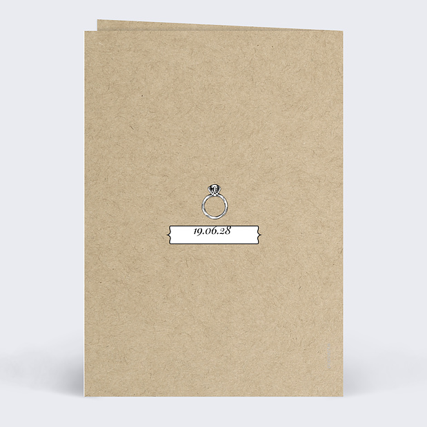 Remerciements Mariage Vintage Ludique Verso