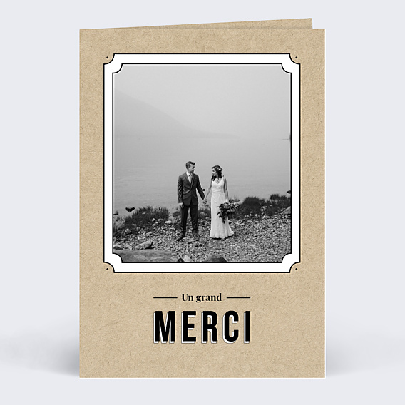 Remerciements mariage Vintage Ludique