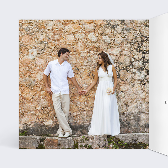 Carte remerciement mariage Agrumes Intérieur Gauche