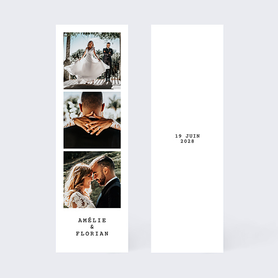 Remerciements mariage Polaroid Simple
