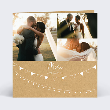 Remerciements Mariage Remerciement mariage bucolique