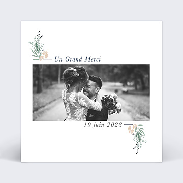 Remerciements Mariage Couronne de laurier