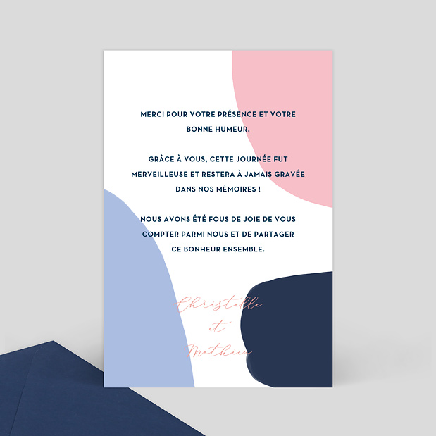 Remerciements mariage Oh Boy! Verso
