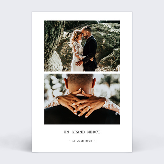 Remerciements mariage Polaroid Simple II