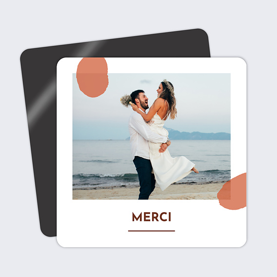 Carte remerciement mariage Aurora