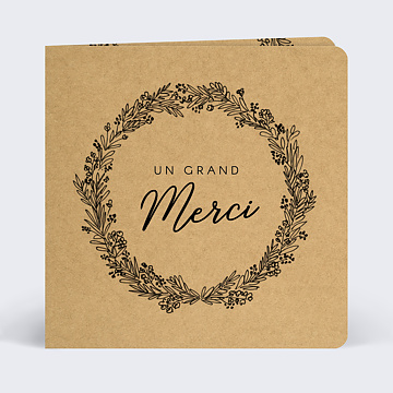 Remerciements Mariage Couronne de Gramines