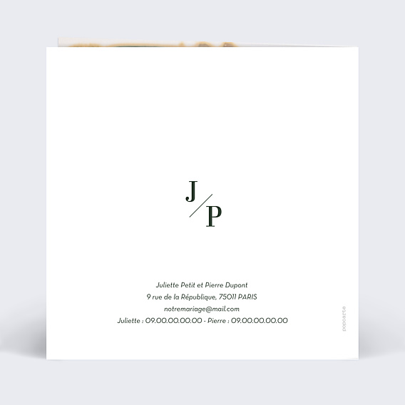 Remerciements mariage Eucalyptus