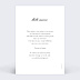 Carte remerciement mariage Classique Verso