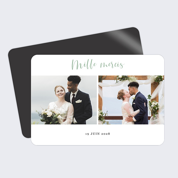 Carte remerciement mariage Cinematic II