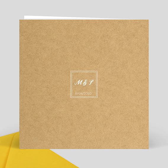 Carte remerciement mariage Mimosa Verso