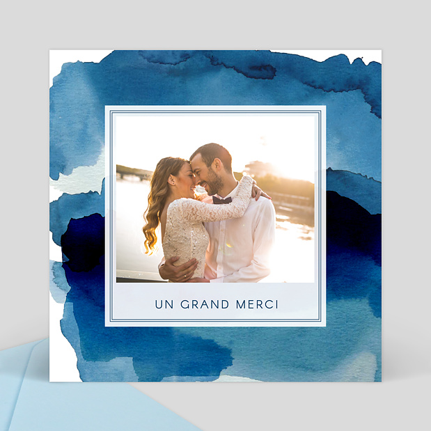 Remerciements mariage Blue waves