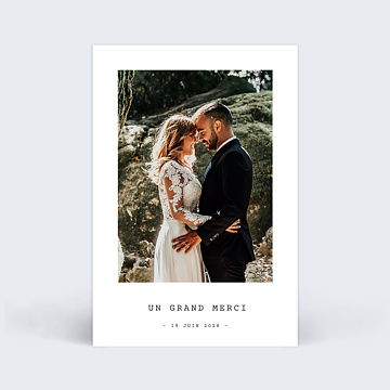 Remerciements Mariage Polaroid Simple