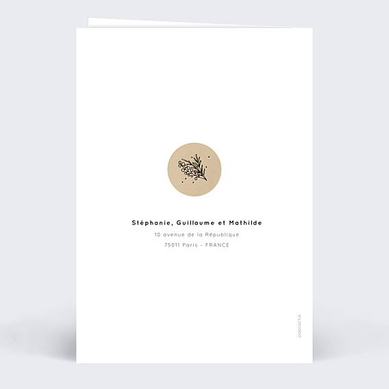 Remerciements mariage Retro Chic