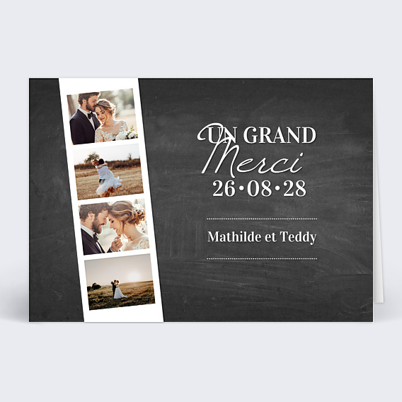 Remerciements mariage Joli Photomaton