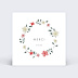 Carte remerciement mariage Remerciement Mariage Couronne Fleurie