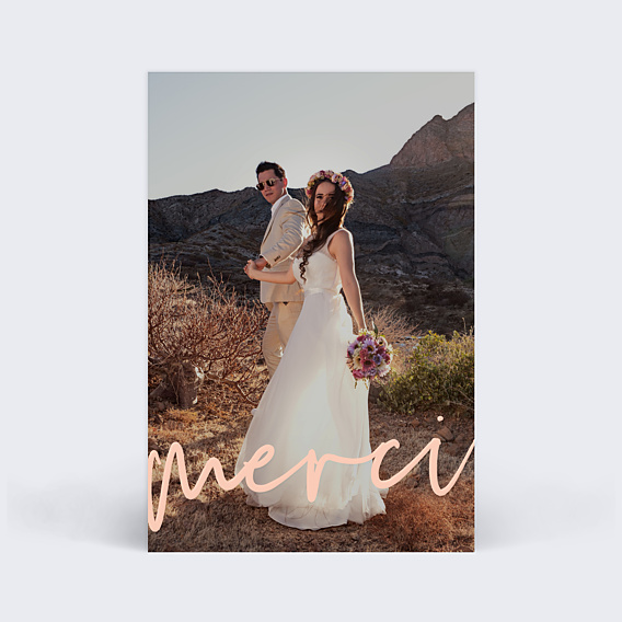 Remerciements mariage A la Main