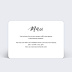 Carte remerciement mariage Calligraphie Verso