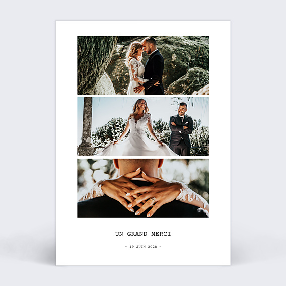 Remerciements mariage Polaroid Simple III