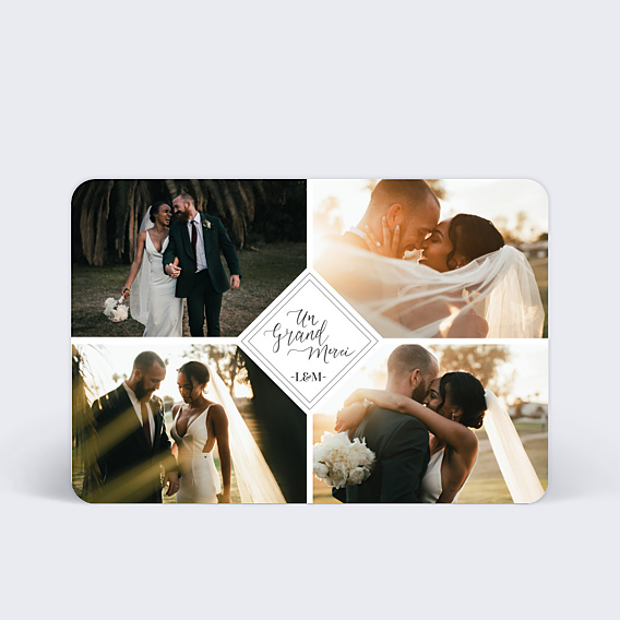 Remerciements mariage Charme Classique