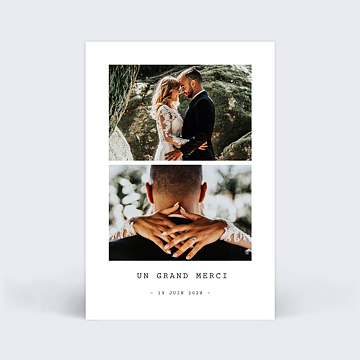 Remerciements Mariage Polaroid Simple II