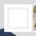 Carte remerciement mariage Découpe Cadre Dentelle Intérieur Gauche