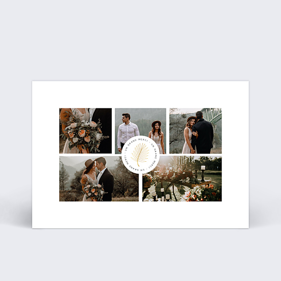 Remerciements mariage Pastille Palmier
