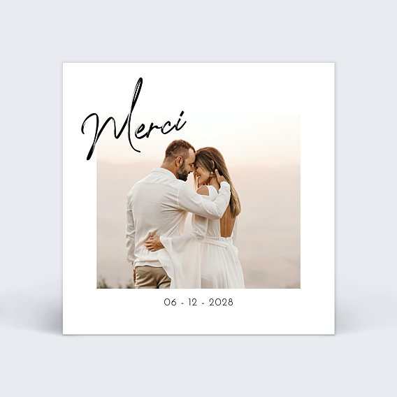 Remerciements mariage Signature