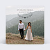Carte remerciement mariage Coeur Bucolique Simple