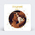 Carte remerciement mariage Golden Dots