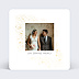 Carte remerciement mariage Poudre Ocre