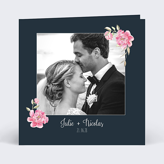 Remerciements mariage Dark Peony