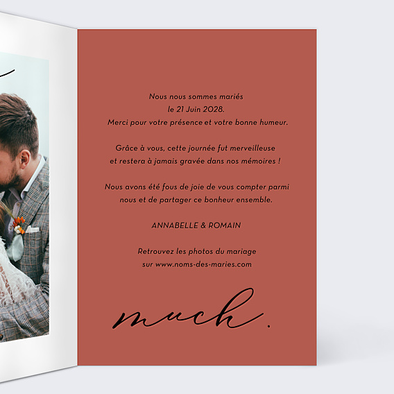 Remerciements mariage Happy Hours