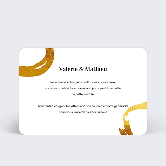 Remerciements mariage Alliance