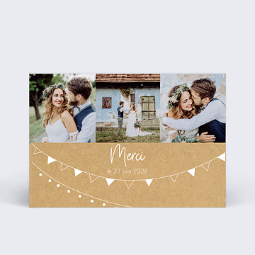 Remerciements Mariage Remerciement mariage bucolique