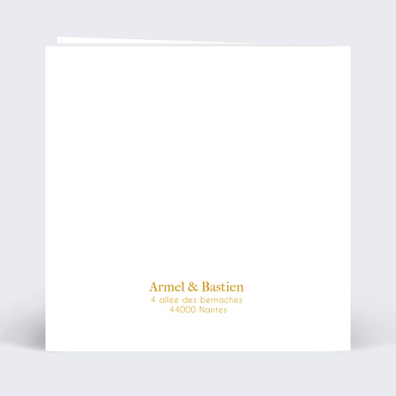 Carte remerciement mariage Fairy Lights Verso