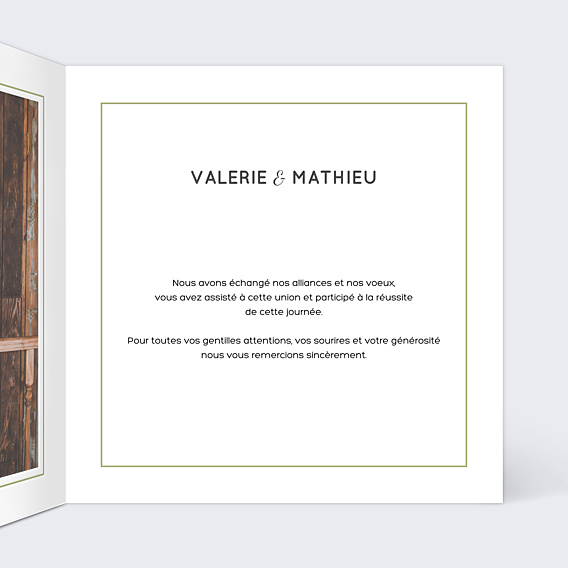 Remerciements mariage Graphique