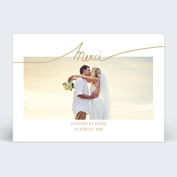 Remerciements mariage Effet Manuscrit