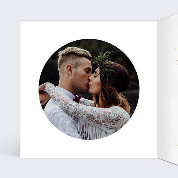 Remerciements mariage Dorure Couronne Photo