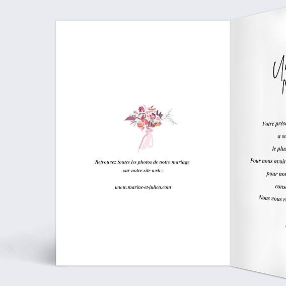 Remerciements mariage Il Était une Fois