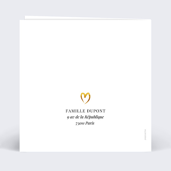 Remerciements mariage Ligne Ocrée